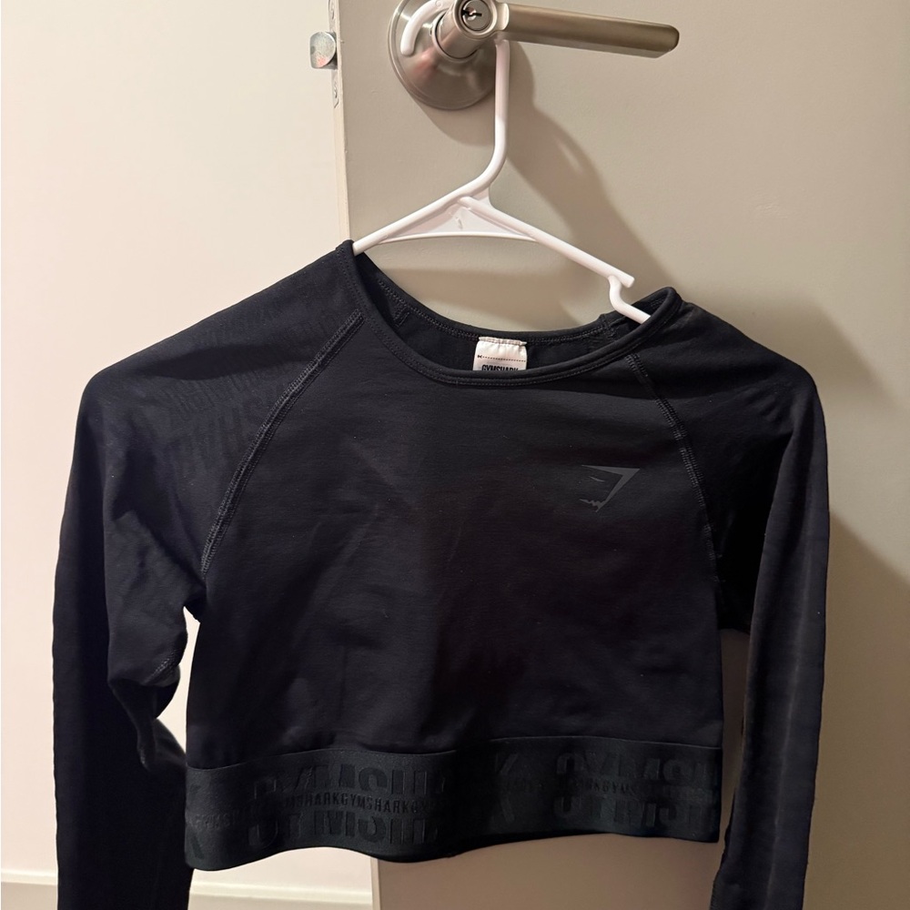 Gymshark Black Long Sleeve Crop Top